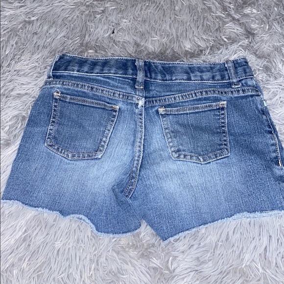Jean Shorts with Blue Buttons - Picture 2 of 2